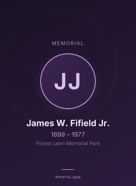 Memorial portrait of James W. Fifield Jr.