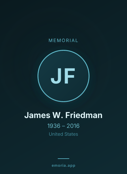 Memorial portrait of James W. Friedman