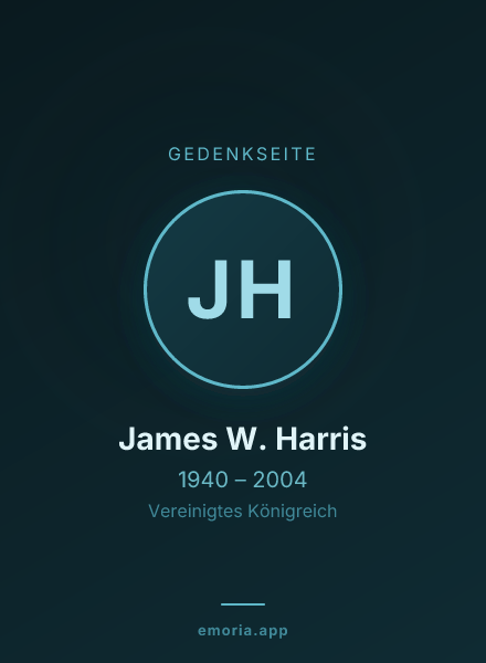 Gedenkportrait von James W. Harris