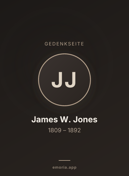 Gedenkportrait von James W. Jones