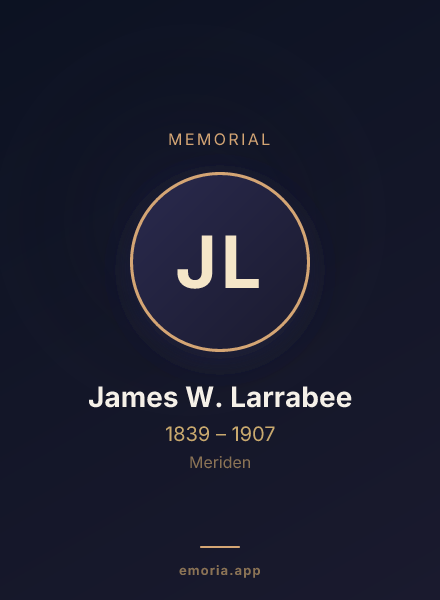 Memorial portrait of James W. Larrabee