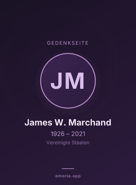 Gedenkportrait von James W. Marchand