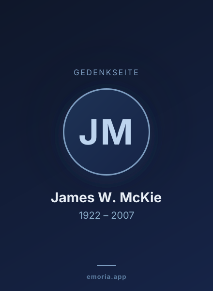 Gedenkportrait von James W. McKie