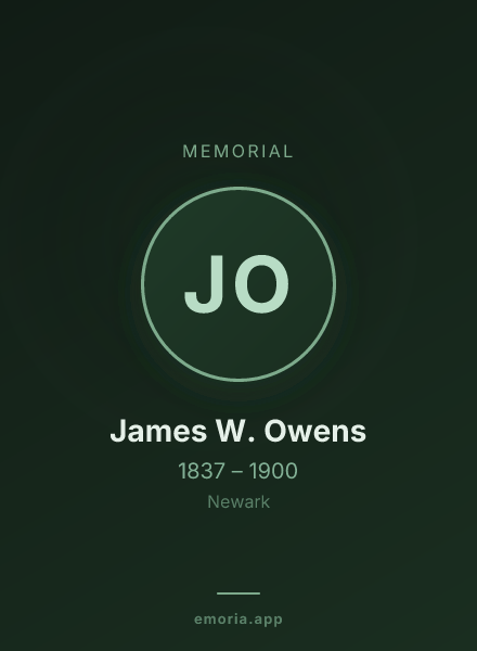 Memorial portrait of James W. Owens