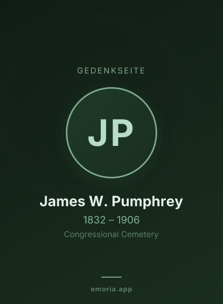 Gedenkportrait von James W. Pumphrey