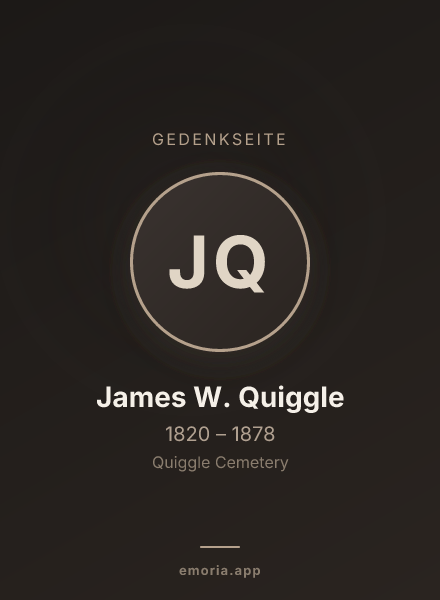 Gedenkportrait von James W. Quiggle