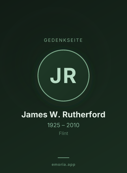 Gedenkportrait von James W. Rutherford