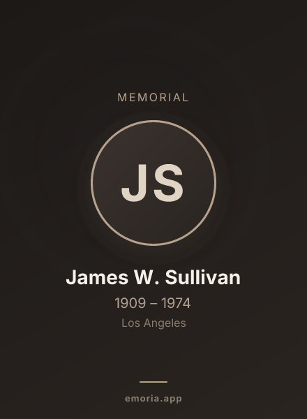 Memorial portrait of James W. Sullivan