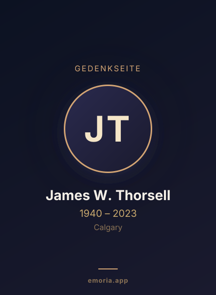 Gedenkportrait von James W. Thorsell