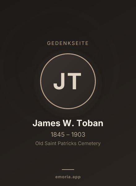 Gedenkportrait von James W. Toban