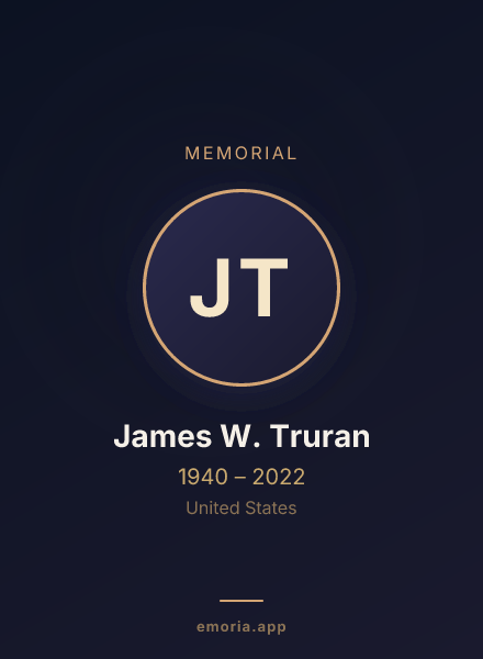 Memorial portrait of James W. Truran