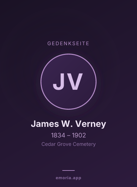 Gedenkportrait von James W. Verney