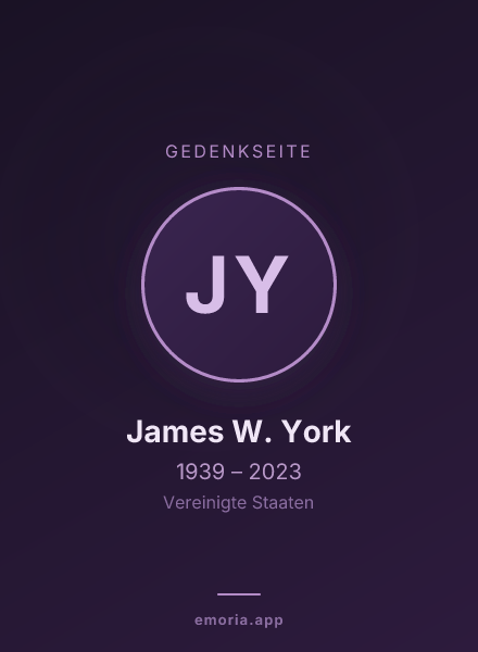 Gedenkportrait von James W. York