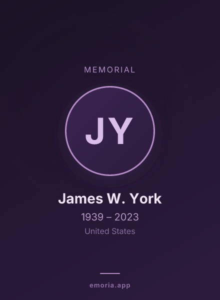 Memorial portrait of James W. York