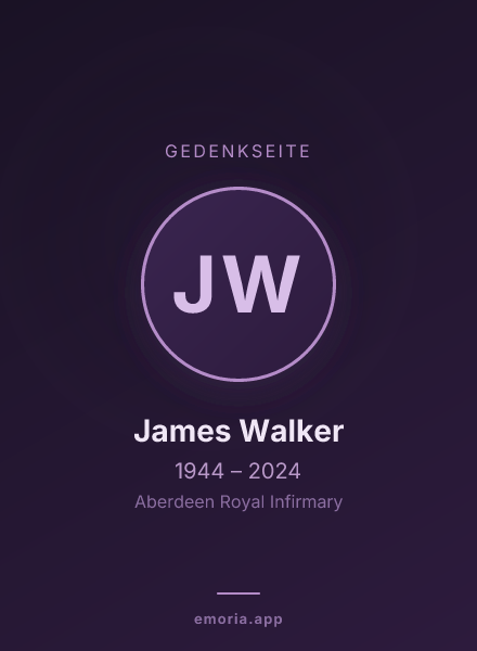 Gedenkportrait von James Walker