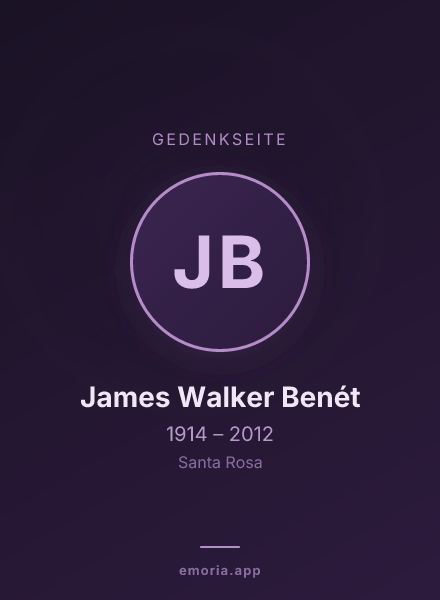 Gedenkportrait von James Walker Benét