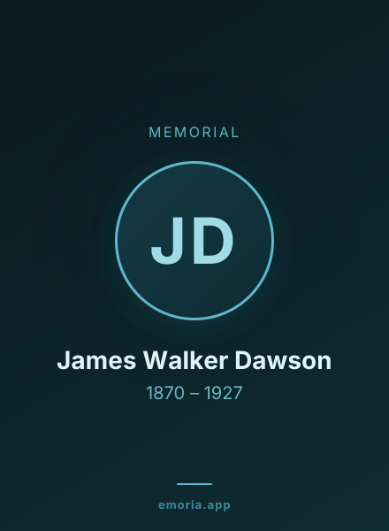 Memorial portrait of James Walker Dawson