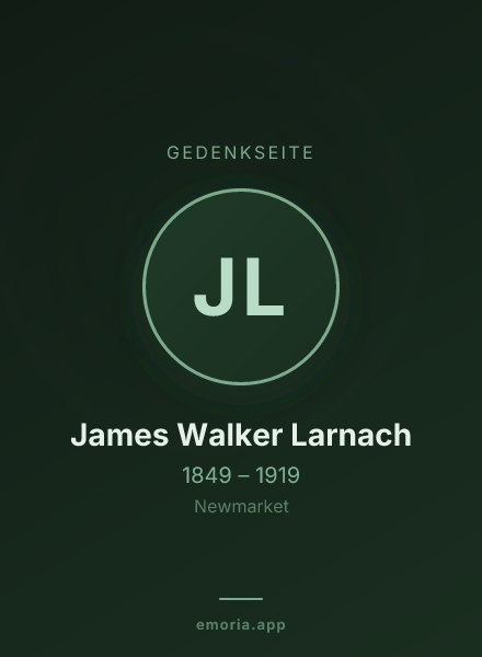 Gedenkportrait von James Walker Larnach