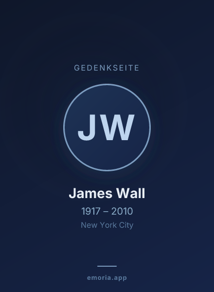 Gedenkportrait von James Wall