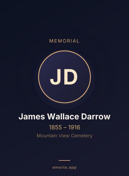 Memorial portrait of James Wallace Darrow