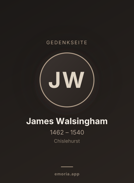 Gedenkportrait von James Walsingham