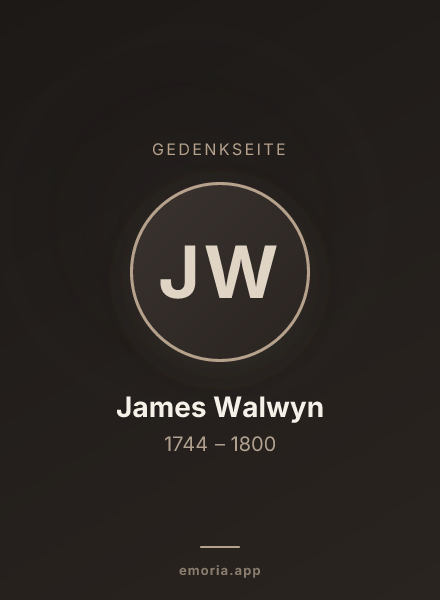 Gedenkportrait von James Walwyn