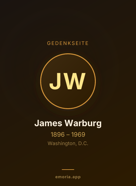 Gedenkportrait von James Warburg