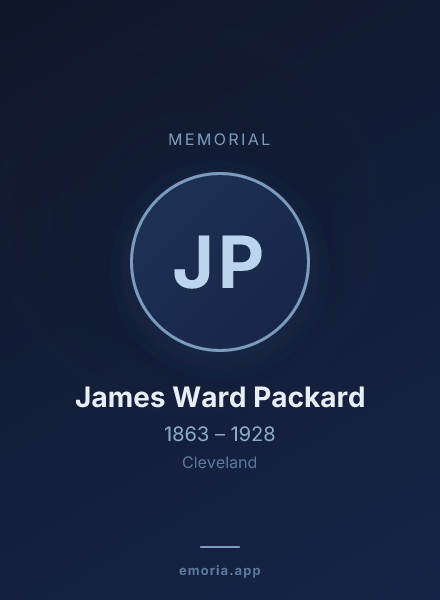 Memorial portrait of James Ward Packard