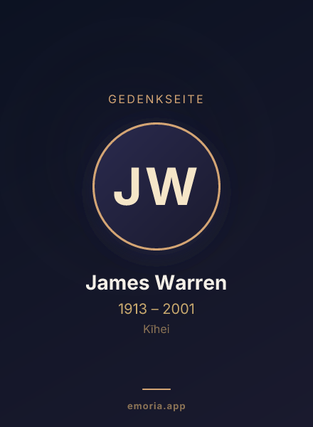 Gedenkportrait von James Warren