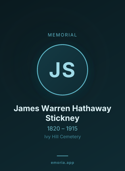 Memorial portrait of James Warren Hathaway Stickney