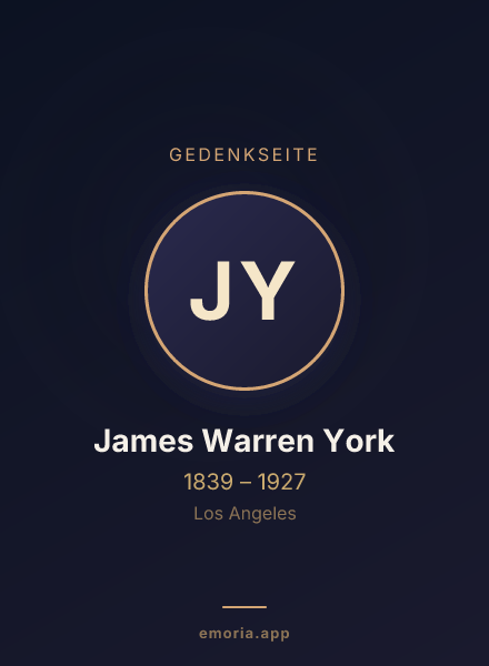 Gedenkportrait von James Warren York