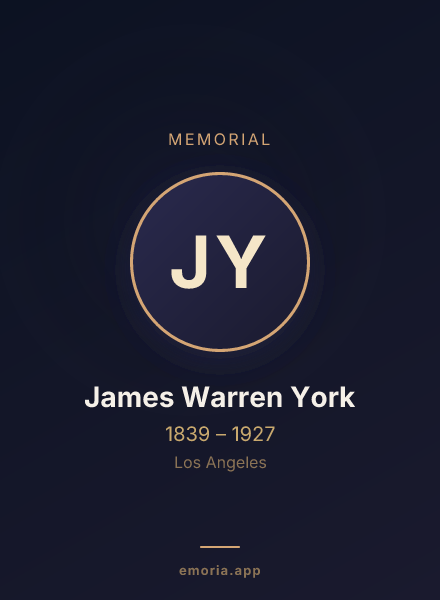 Memorial portrait of James Warren York