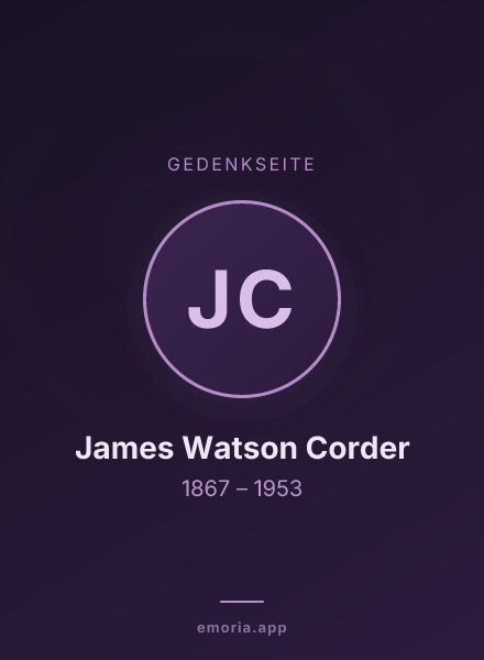 Gedenkportrait von James Watson Corder