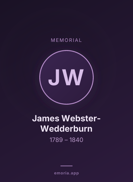 Memorial portrait of James Webster-Wedderburn
