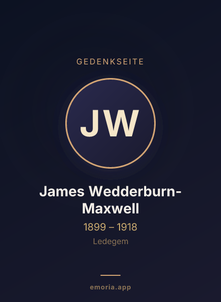Gedenkportrait von James Wedderburn-Maxwell