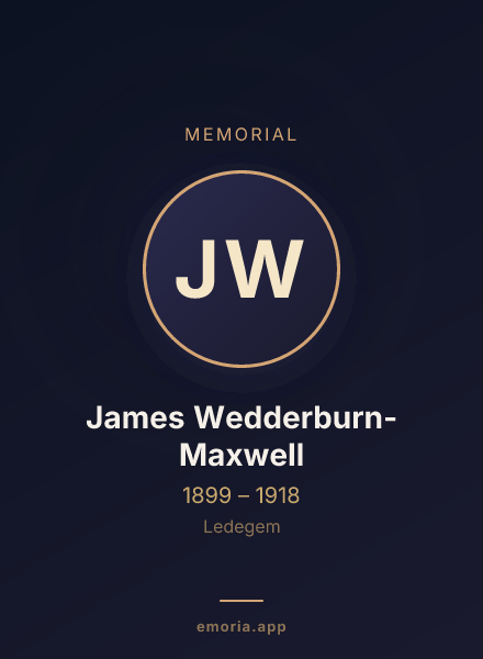 Memorial portrait of James Wedderburn-Maxwell