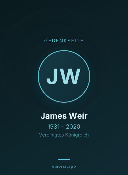 Gedenkportrait von James Weir