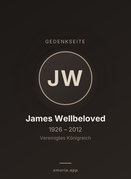 Gedenkportrait von James Wellbeloved