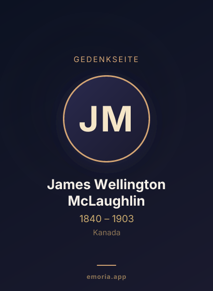 Gedenkportrait von James Wellington McLaughlin