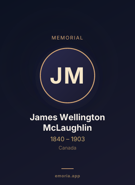 Memorial portrait of James Wellington McLaughlin