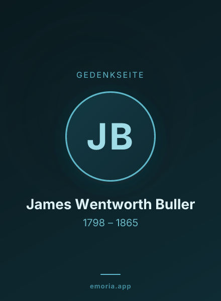 Gedenkportrait von James Wentworth Buller