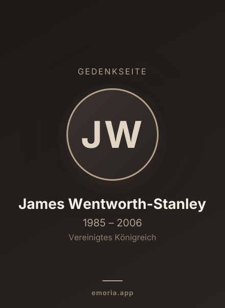 Gedenkportrait von James Wentworth-Stanley