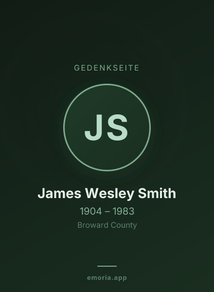 Gedenkportrait von James Wesley Smith