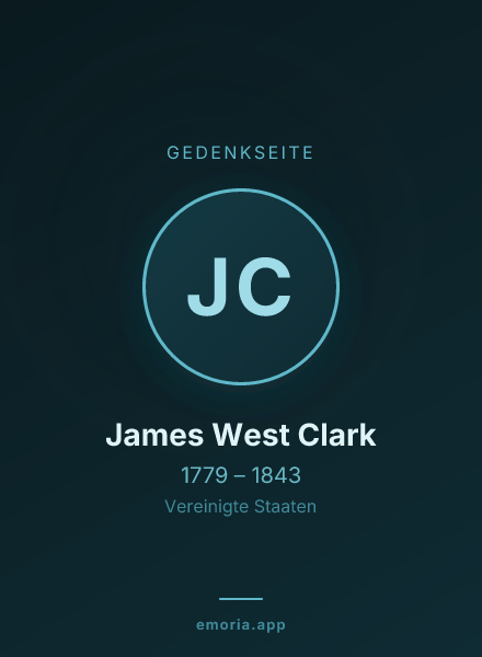 Gedenkportrait von James West Clark