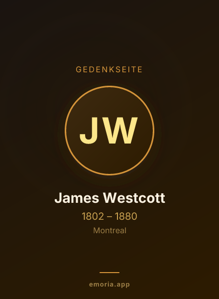 Gedenkportrait von James Westcott