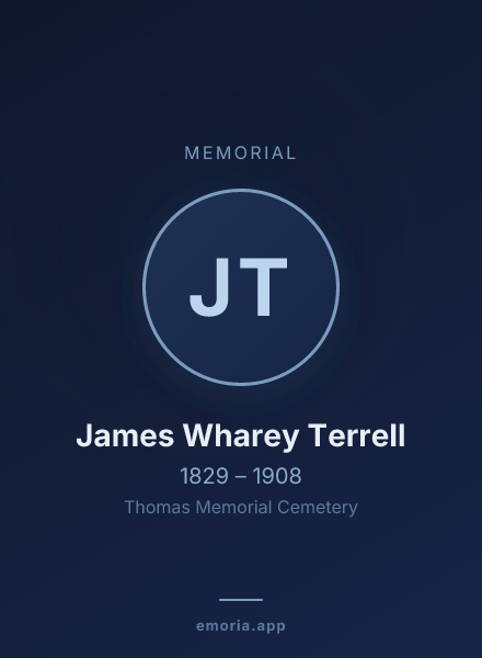 Memorial portrait of James Wharey Terrell