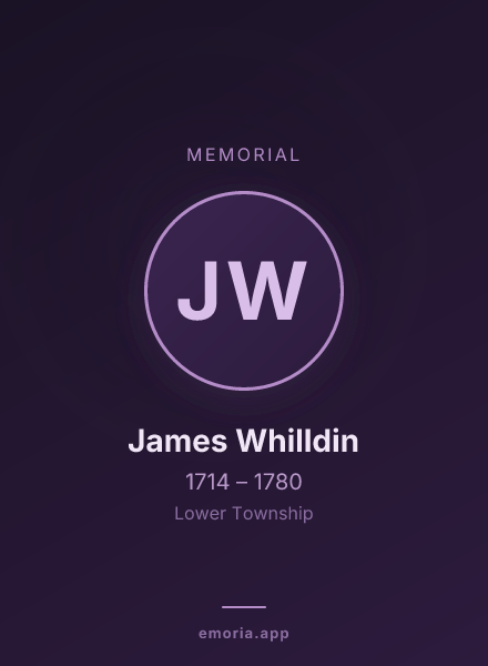 Memorial portrait of James Whilldin