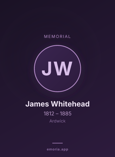 Memorial portrait of James Whitehead