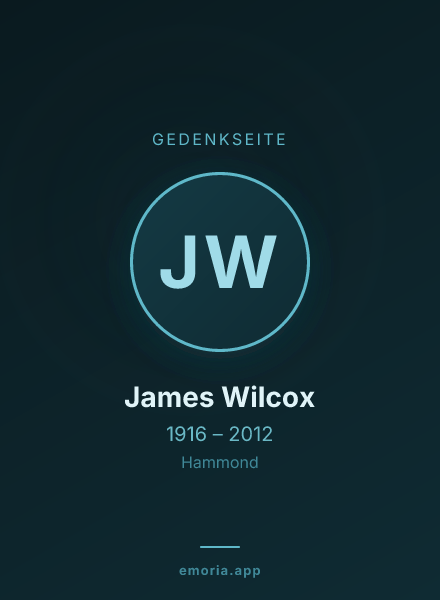 Gedenkportrait von James Wilcox