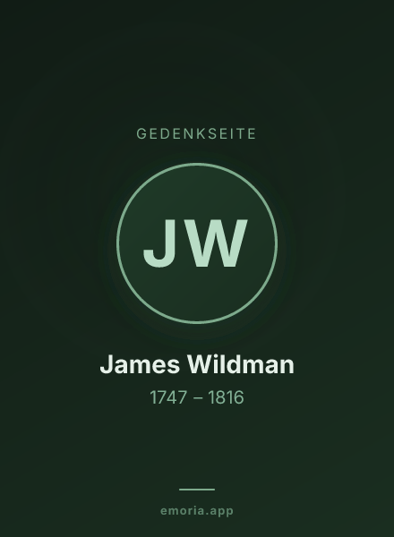 Gedenkportrait von James Wildman